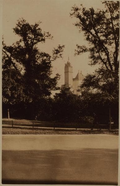 Manhattan: Central Park - Pathways. [Ritz Tower ; Sherry-Netherland Hotel]., 1927–1928
