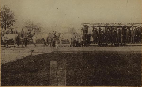 Transportation - Horse-drawn trolleys., 1866–1917