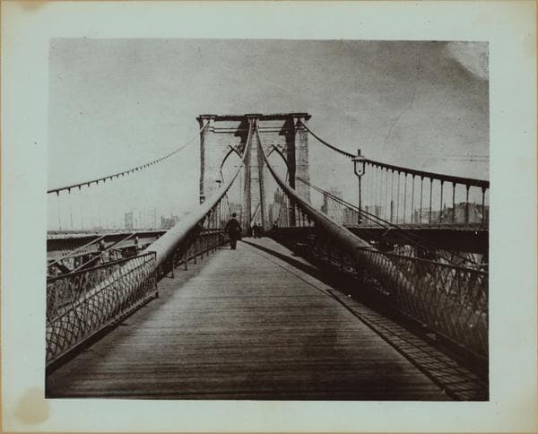 Bridges - Brooklyn Bridge - [A westward view towards Manhattan.]