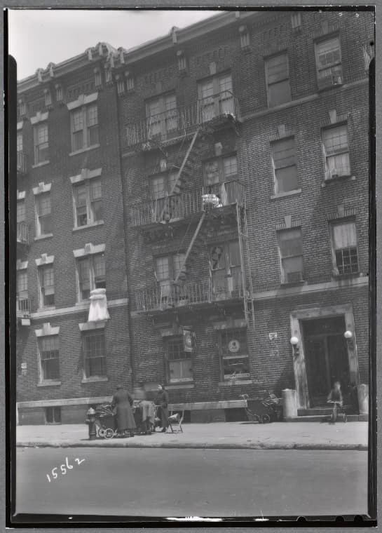 Mid-rise apartment houses; Dr. Norman Eyes Examined: 547 Saratoga Ave.-Sutter-Pitkin, Brooklyn, 1936