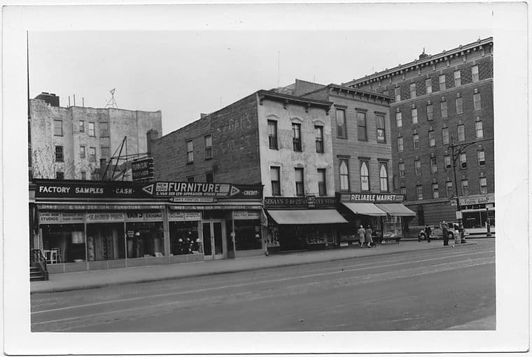 Amsterdam Avenue at 156th Street and , East side to Northeast, Manhattan, 1941-04-27