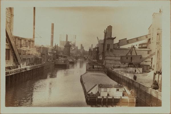 Gowanus Canal - Brooklyn - Hamiton Avenue - West 9th Street Bridge - [Brooklyn Union Gas Company]., 1931–1933