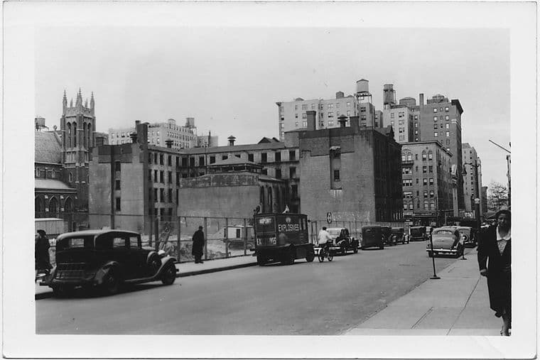 Amsterdam Avenue at 93rd Street and , West side to South, Manhattan, 1939-10-14