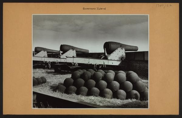 Islands - Governors Island - [Fort Jay - Cannonballs and equipment of an old bastion.], 1938–1939