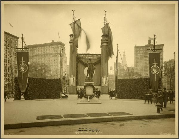 World War Commission. French. May 1917. Lafayette Statue, Union Square, 1917-05
