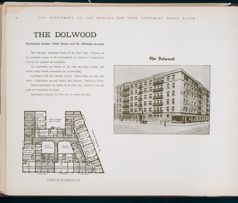 The Dolwood. Northwest Corner 164th Street and St. Nicolas Avenue., 1913