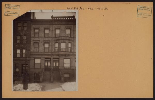 Manhattan: West End Avenue - 95th Street (West), 1910