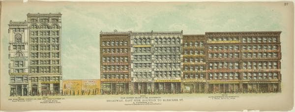 Broadway, East Side. Houston to Bleecker St., 1899