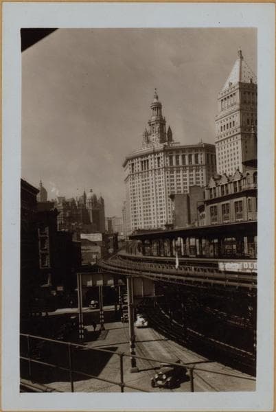 Manhattan: Chatham Square to Municipal Building from the [3rd Avenue] El., 1941