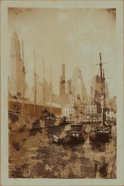 East River - Piers 16-17 - Manhattan - South Street - [Bank of Manhattan; City Bank-Farmers Trust Company; 60 Wall Street Tower.], 1933–1934