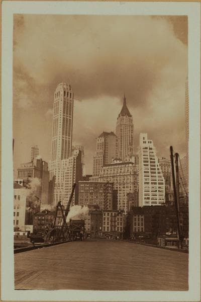 East River - Pier 11 - [Bank of Manhattan - 60 Wall Street Tower - City Bank-Farmers Trust Company.], 1930–1933