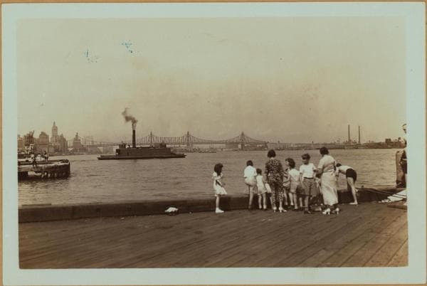 Bridges - Queensboro [Queensborough] Bridge - [Channel east of Welfare Island]., 1933–1934