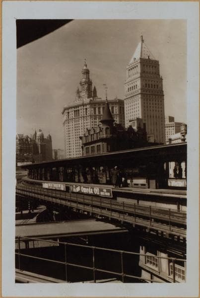 Manhattan: Chatham Square - [Elevated tracks; 3rd Avenue El train], 1941