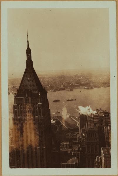 General view - [Manhattan - Between Pine and Cedar Streets - 60 Wall Street Tower (West).], 1933