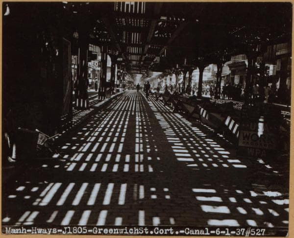 Manhattan: Greenwich Street - Cortlandt Street, 1937