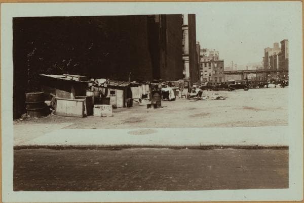 Squatters Colony on Houston Street., 1933