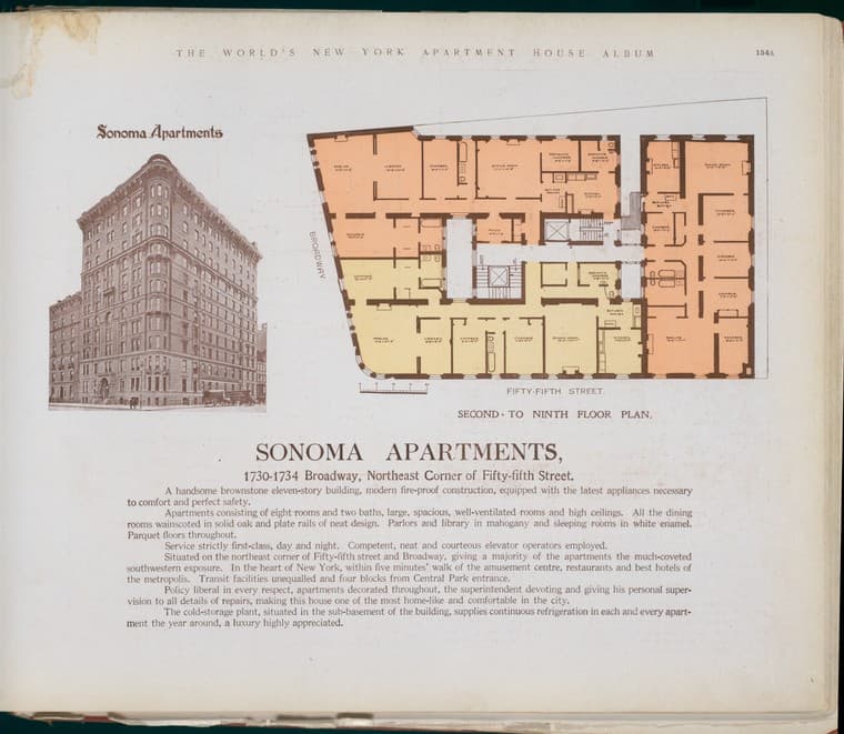Sonoma Apartments, 1730-1734 Broadway, Northeast Corner of Fifty-fifth Street., 1910-03