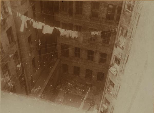 Social conditions in Manhattan - [Open air space in the block bounded by Sheriff, Columbia, Rivington, and Stanton Streets.], 1923