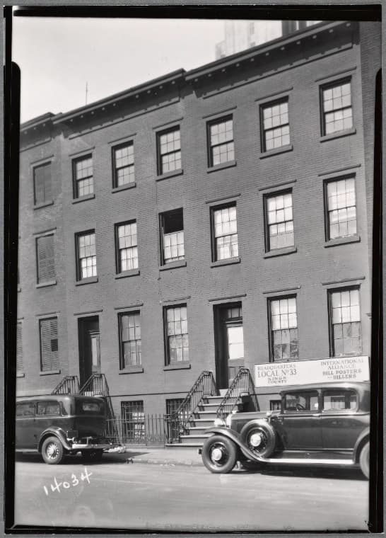 Row houses; Headquarters Int'l Alliance Bill Posters Local 33: 252 Flatbush Ave. Ext.-St. Mark's Ave., Brooklyn, 1934