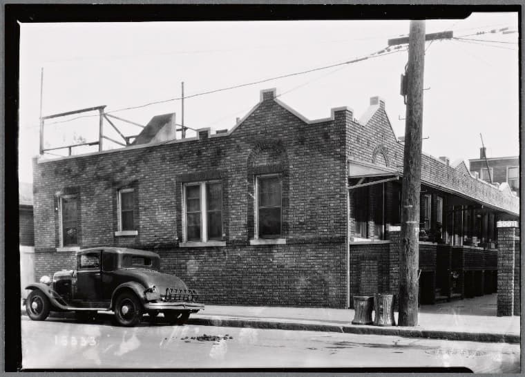 Brick bungelow row: 3001 Surf Ave?, Brooklyn, 1934