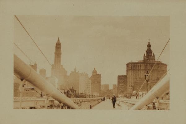 Bridges - Brooklyn Bridge - [views showing lower Manhattan]., 1925–1937