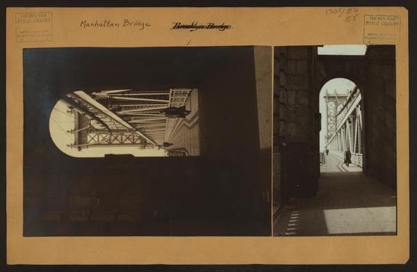 Bridges - Manhattan Bridge - [Pedestrian walk.], 1936