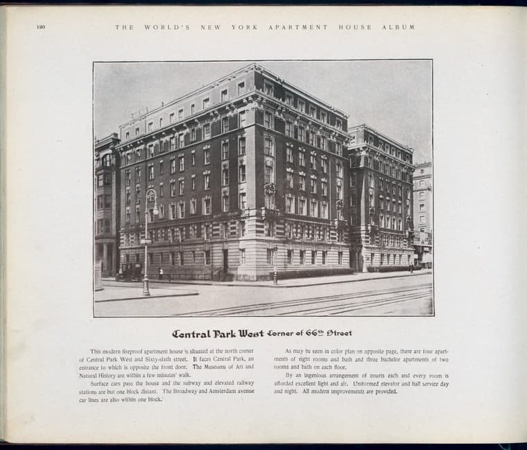 Central Park West , corner of 66th Street., 1910-03