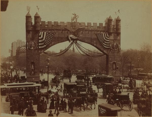Celebrations - [Triumphal Arch for Washington Inaugural Centennial Celebration.], 1889-04