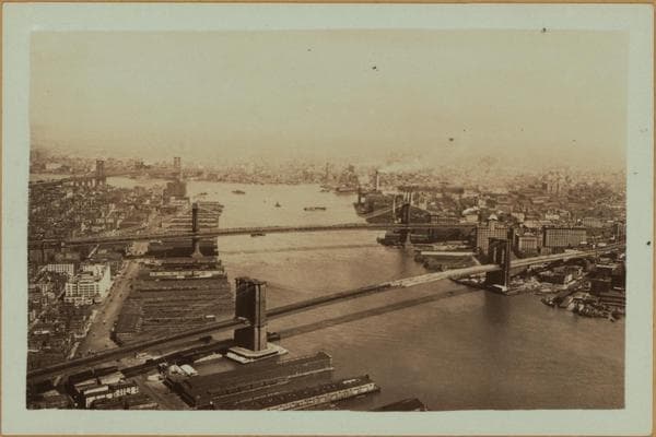 Bridges - Brooklyn Bridge - Manhattan Bridge - Williamsburg Bridge., 1933