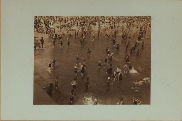 Islands - Coney Island beach - [Sunbathers.], 1932–1933