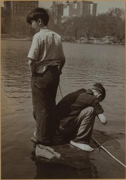 Recreation and hobbies - Fishing [in Central Park.], 1941