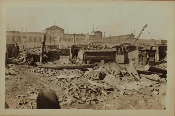 Squatters Colony opposite 521 Washington Street., 1932