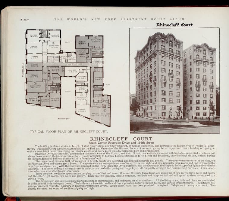 Rhinecleff Court. South Corner Riverside Drive and 156th Street., 1910-03