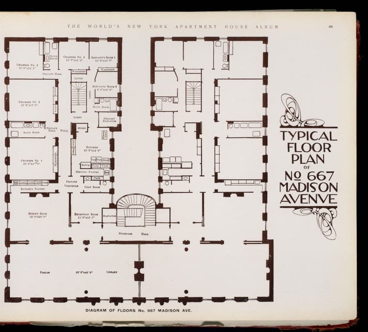 Typical Floor plan of No. 667 Madison Avenue., 1910-03