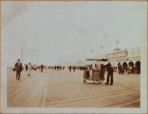 Islands - Coney Island - [Riegelmann boardwalk - Steeplechase Park entrance.], 1927