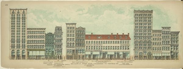 Broadway, West Side. Chambers to Thomas St., 1899