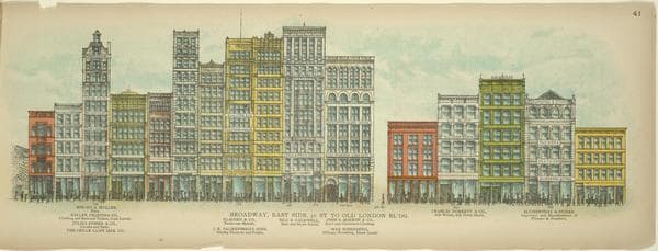 Broadway, East Side. 3rd St. to Old London Bldg., 1899