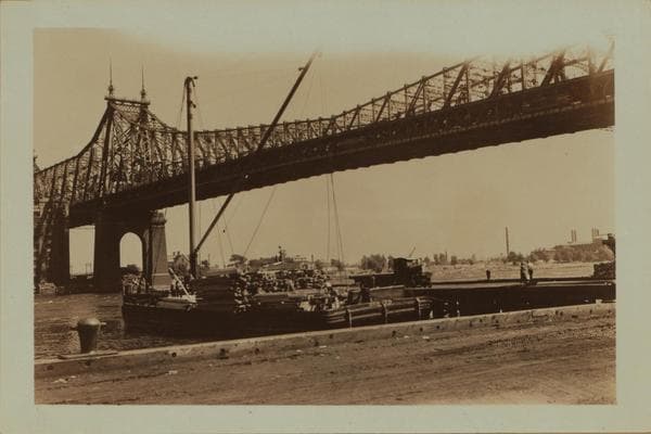 Bridges - Queensboro [Queensborough] Bridge - [View of the bridge from East 61st Street in Manhattan.], 1936
