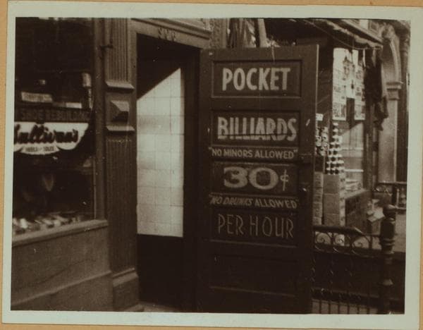Recreation - Billiards., 1930