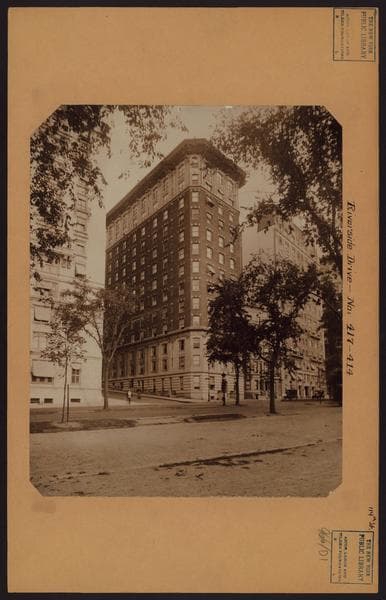 Manhattan: Riverside Drive - 114th Street, 1923