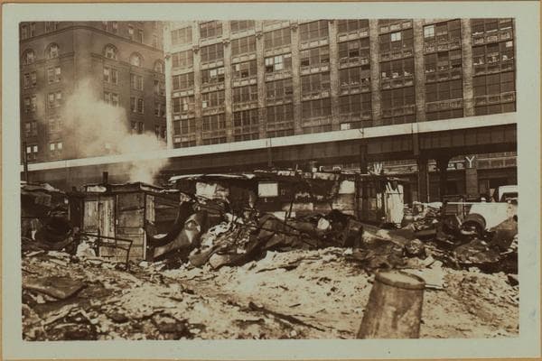 Squatters Colony at the Morton Street and Washington Street., 1934