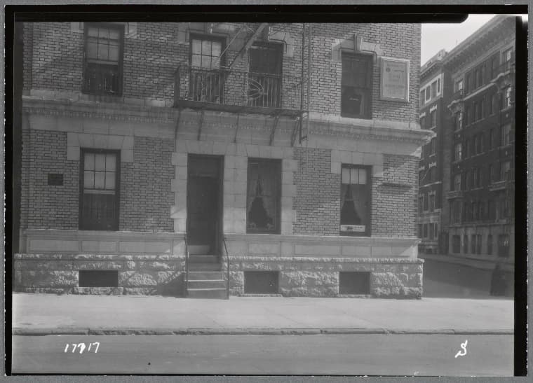 Apartment house; Miss Isaacs & Miss Mitchell Primary School: 615 W. 162nd St.-Ft. Washington Ave, Manhattan, 1937