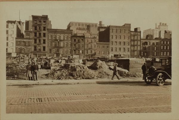 Squatters Colony between West and Washington Streets., 1932