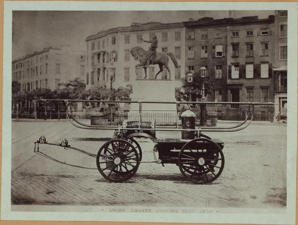 Manhattan: Union Square - 4th Avenue - Between 14th and 15th Streets - [George Washington Statue.], 1860