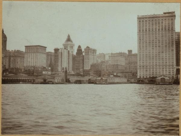 North (Hudson) River - [River scenes - Manhattan skyline - Bankers Trust Company - Singer Manufacturing Company.], 1906–1911