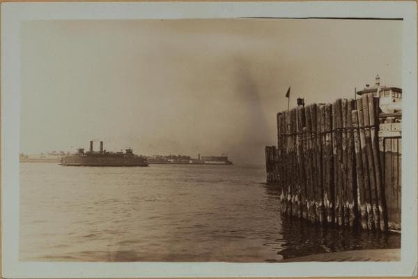 Islands - Governor's Island - [Lower Manhattan Cityscape ; Brooklyn Bridge ; Staten Island Ferry terminal]., 1931–1937