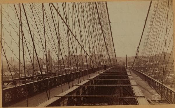 Bridges - Brooklyn Bridge - [Manhattan approach.], 1900