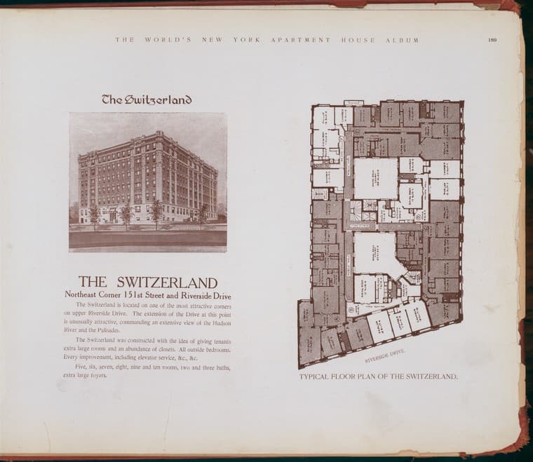 The Switzerland. Northeast corner 151st Street and Riverside Drive., 1910-03
