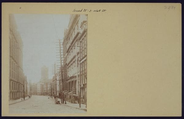 Manhattan: Broad Street - Wall Street, 1889
