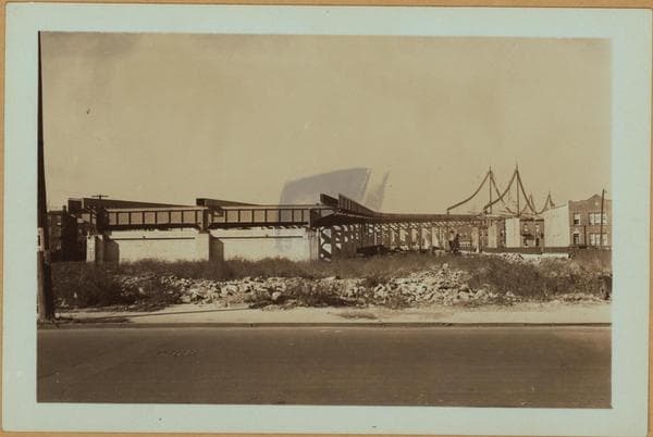 Bridges - Triborough Bridge - [Construction - Queensborough end.], 1935